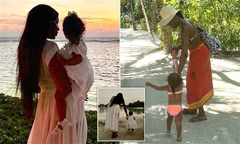 Naomi Campbell 52 Shares Rare Snaps With Daughter 16 Months On Holiday In The Maldives