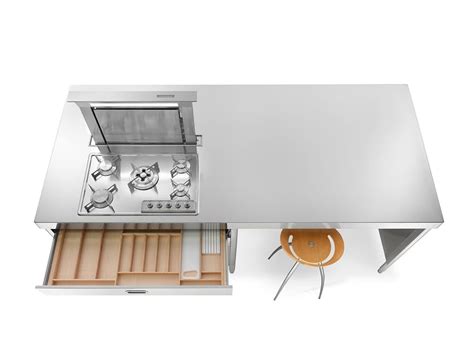 IC250 C120 SNACK 1 Kitchen Unit By ALPES INOX Design Nico Moretto