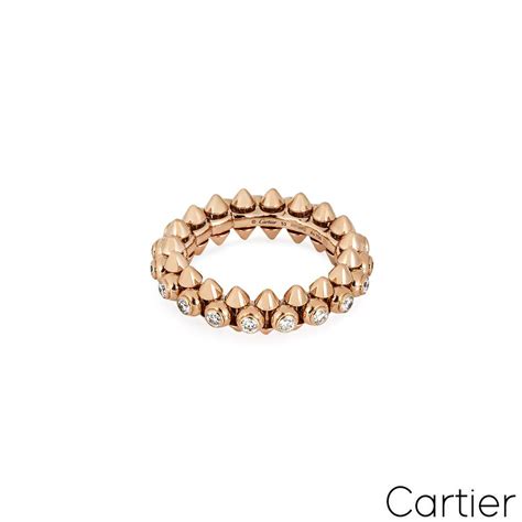 Cartier Rose Gold Diamond Clash de Cartier Ring Size 53 N4765400 | Rich ...