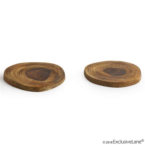 Buy Exclusivelane Circles Of Wood Log Handcrafted Coasters Set Of