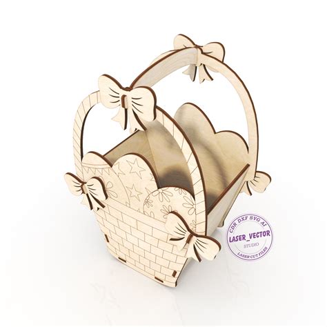 Easter Basket Laser Cut File Easter Box Laser Model Vector Etsy