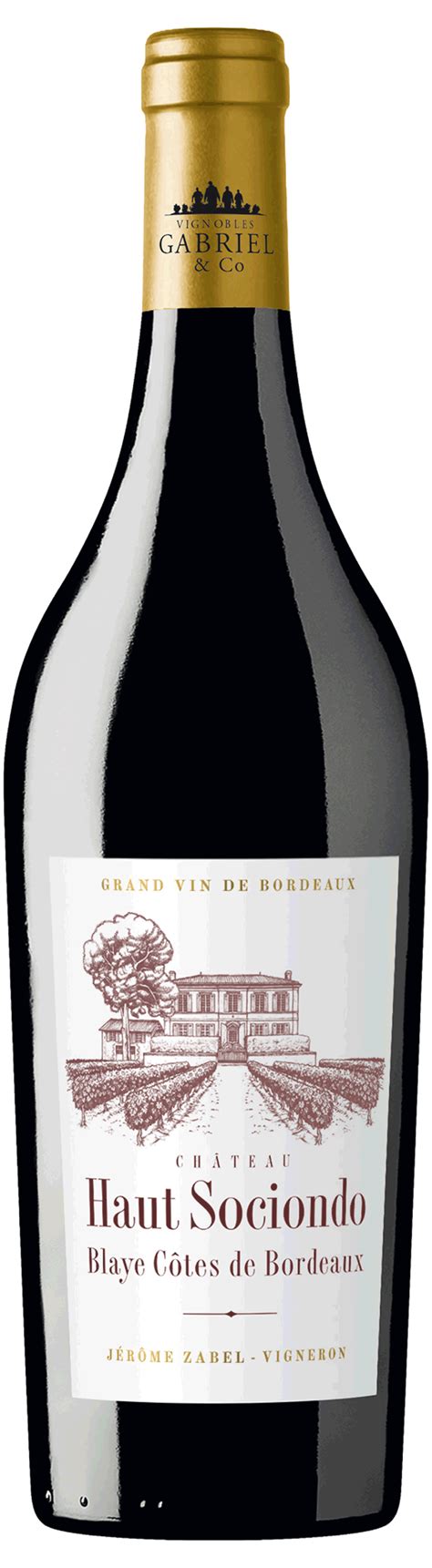 CHÂTEAU HAUT SOCIONDO 2018 Blaye Côtes de Bordeaux Rouge CARTON DE