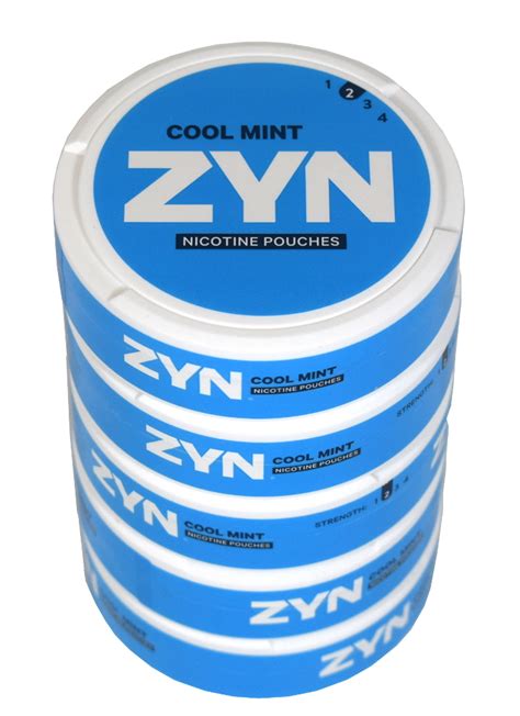 Zyn Tobacco Free Nicotine Pouch Cool Mint 3mg Can X5