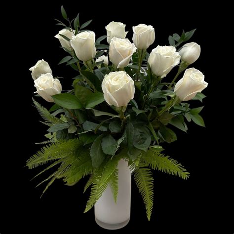 Modern White Roses In Peabody Ma Evans Flowers