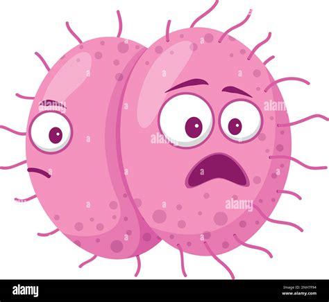 Vector Illustration Of A Meningococcal Virus In Cartoon Style Isolated