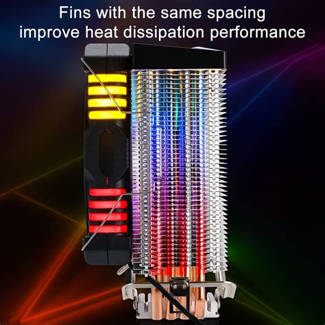 4 Heat Pipe Rgb Cpu Cooler 34 Pin For Intel Socket Lga 77511501151115511561200 Amd Socket