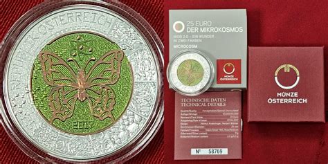 Sterreich Austria Euro Niobium Niob Der Mikrokosmos Bimetall