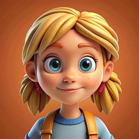 Ilustração 3d De Avatar Ou Perfil De Personagem De Desenho Animado