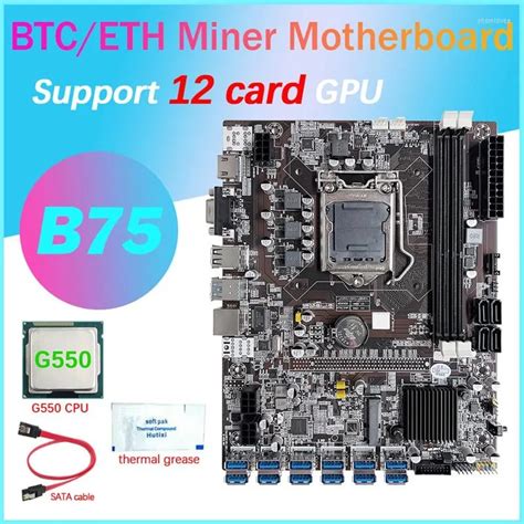 B75 12 Card GPU BTC Mining Best Mini Itx Motherboard With G550 CPU