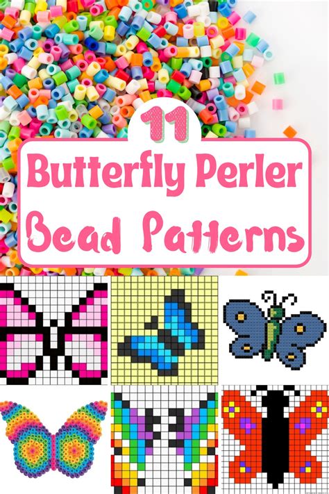 11 Butterfly Perler Beads Patterns Free Diy Crafts