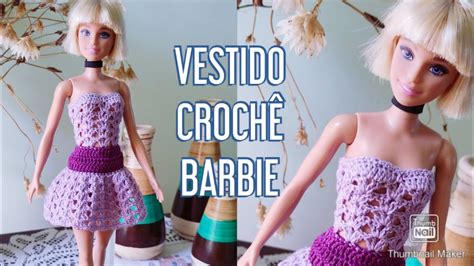 Vestido de crochê para Barbie Vestido tejido a crochet para muneca