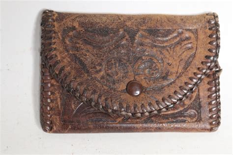 Antique Leather Coin Purse Small Leather Purse Leather Etsy