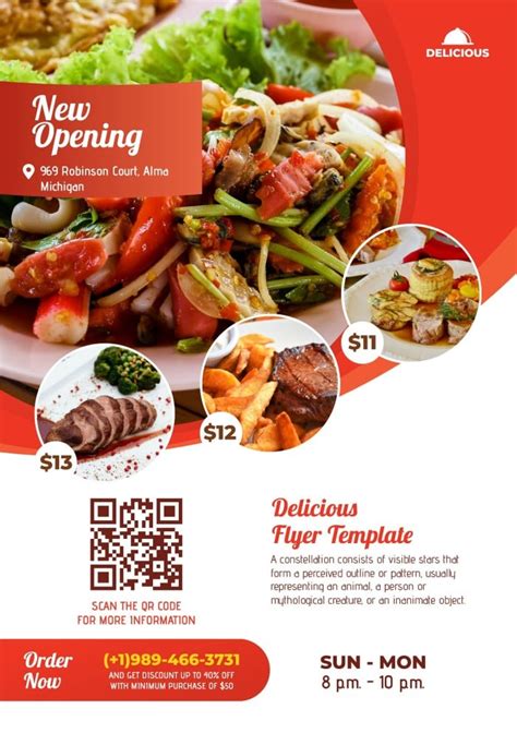 Professional New Opening Restaurant Invitation Template