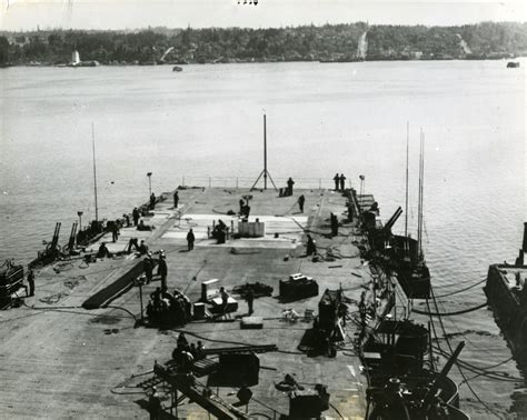 Uss Saratoga Cv 3 During Modernization Work In Bremerton Washington