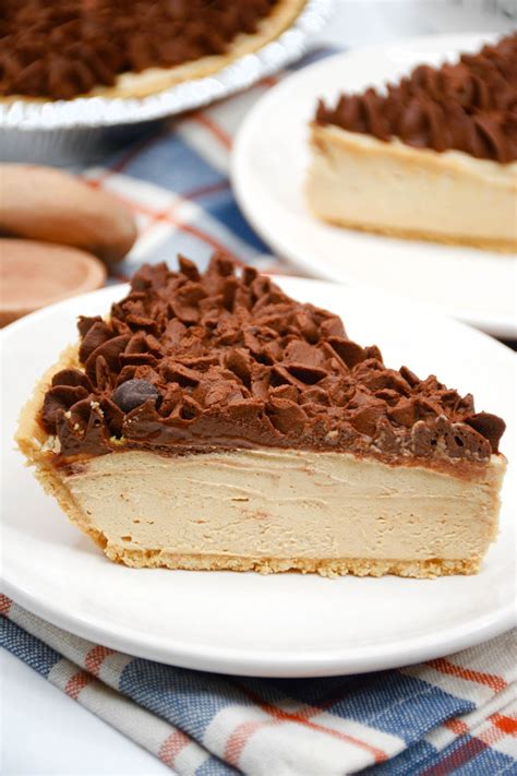 No Bake Cream Cheese Peanut Butter Pie With Chocolate Whipped Cream