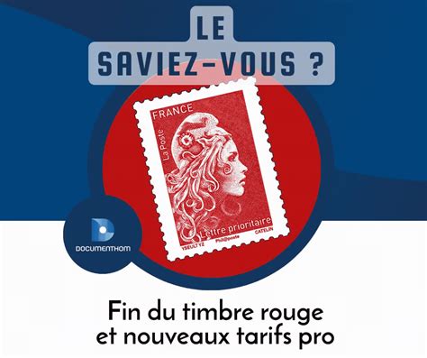 Fin Du Timbre Rouge Et Tarifs Postaux 2023 DocumentHom