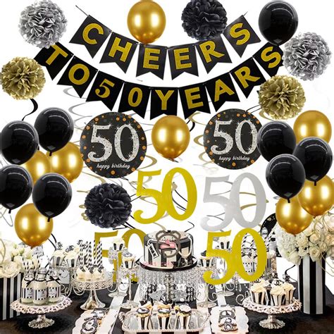 Buy 50th Birthday Decorations For Men Cheers To 50 Years Birthday