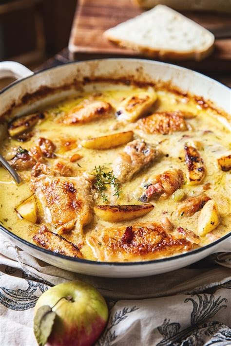 French Chicken Casserole A La Normande Video Vikalinka