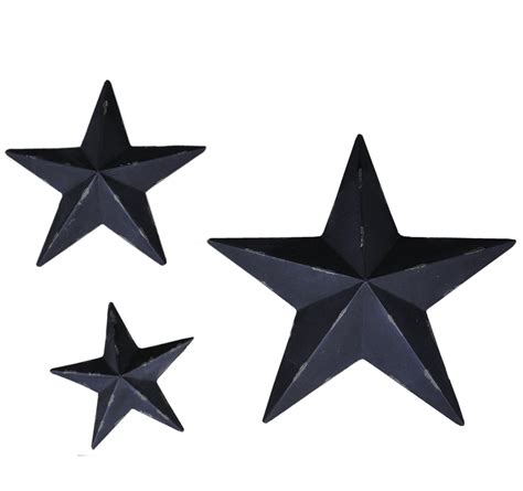 YL Crafts - Metal Stars Wall Decoration Mounted Wall Art 3pcs/set (Black) | eBay