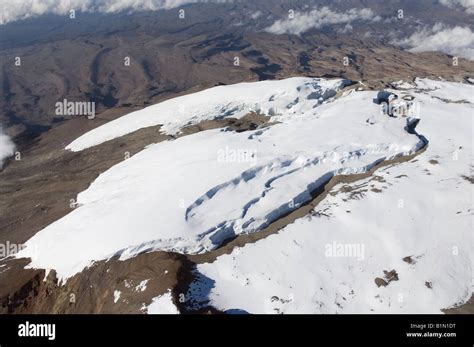 Aerial View Of Northern Ice Field Kilimanjaro 19335 Ft 5895 M