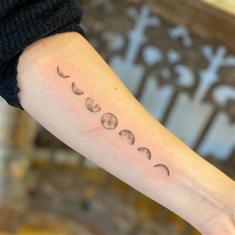 Phases Of The Moon Wrist Tattoo