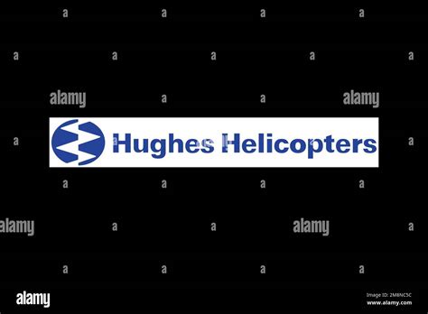 Hughes Helicopters Logo Black Background Stock Photo Alamy