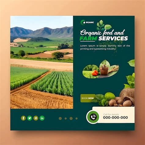 Premium PSD Agriculture Garden Agro Farm And Farming Services Social