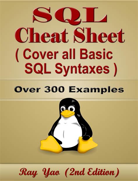 Sql Cheat Sheet Cover All Basic Sql Syntaxes Quick Reference Guide By