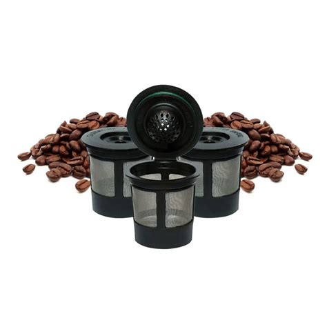 3pcsset New Reusable Single Cup Solo Filter Pod K Cup Coffee Stainless Mesh Capsule Free