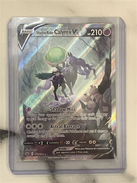 Mavin Pokemon Tcg Chilling Reign Shadow Rider Calyrex V Alt Art 172