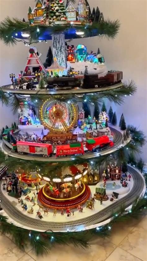 Christmas Tree With Ferris Wheel With Trains Ferris Wheel And