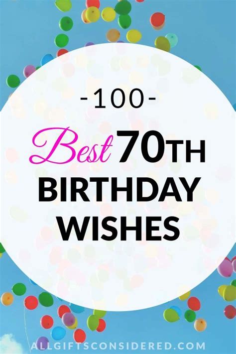 100 Best 70th Birthday Wishes Artofit