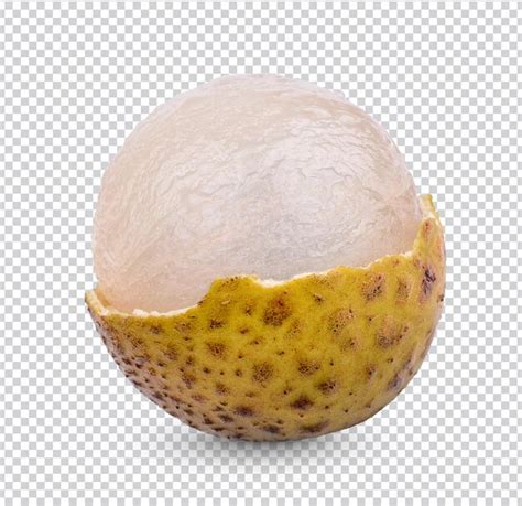 Longan Descascado Fresco Isolado Psd Premium Psd Premium