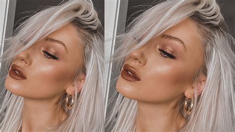 Soft Bronze Fall Glam Glowing Skin Makeup Tutorial Lolaliner