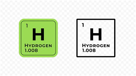 Hydrogen Chemical Element Of The Periodic Table Vector Design Stock Illustration Download