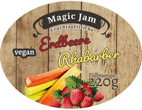 Erdbeere Rhabarber Magic Jam Fruchtaufstriche