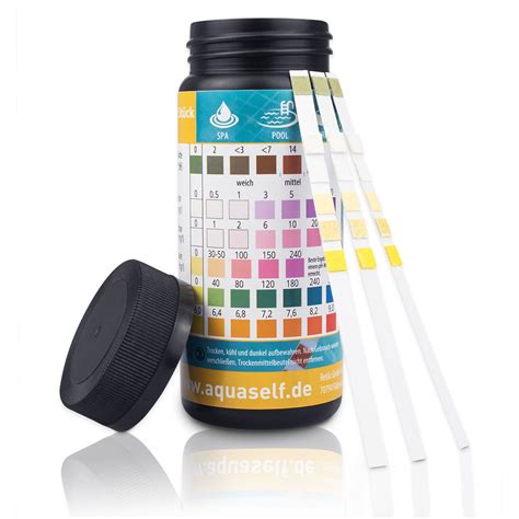 Pool Teststreifen 6 in 1 pH Chlor Härte Alkalinität Cyanursäure