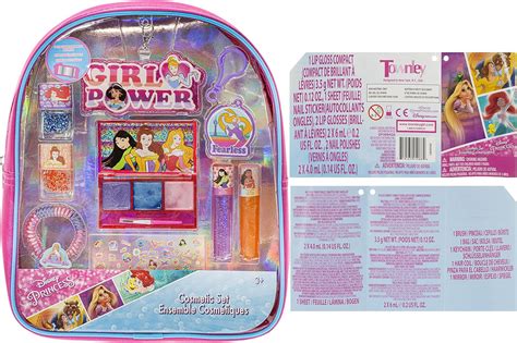 Townley Girl Disney Princess Backpack Cosmetic Makeup Bag Set Includes