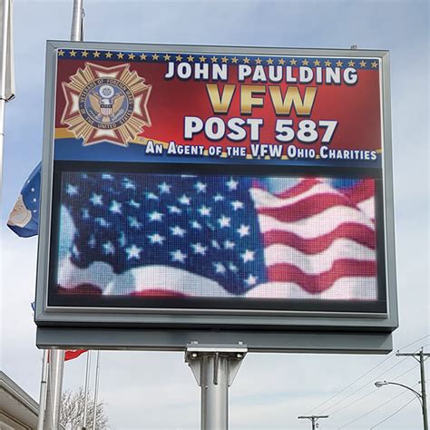 Civic Sign For Vfw Post 587 Paulding Oh