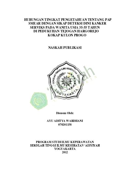 Hubungan Tingkat Pengetahuan Tentang Pap Smear Dengan Sikap Deteksi