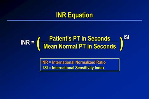 How To Calculate Inr Ratio