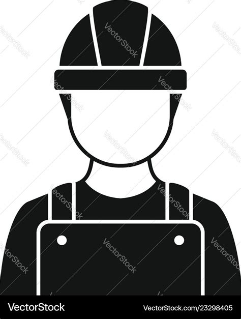 Construction Man Icon Simple Style Royalty Free Vector Image