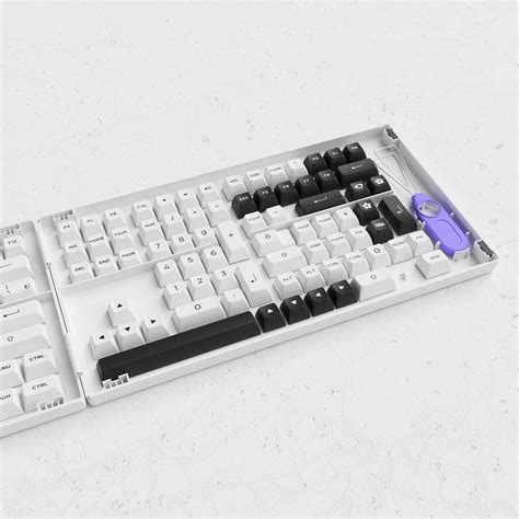 Akko Keycap Set Black On White Bow Pbt Double Shotasa Profile158