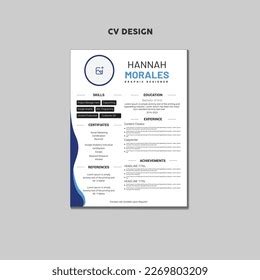 Clean Corporate Cv Design Resume Design Stock Vector Royalty Free