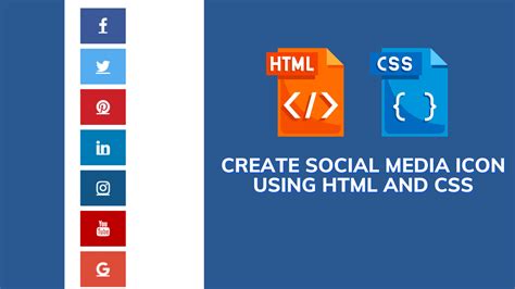 Create Social Media Icon Using Html And Css Source Code