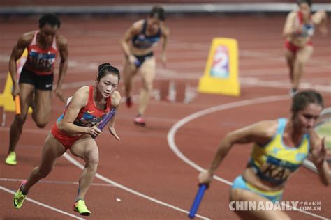 亚运会女子4x100米接力：巴林队夺冠中国队亚军 2 中国日报网