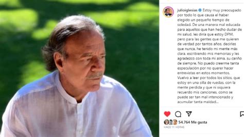 Julio Iglesias Rompe El Silencio Y Habla Sobre Su Estado De Salud Y