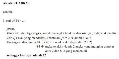 Cara Cepat Menghitung Akar Kuadrat Pangkat Dua Dan Tiga