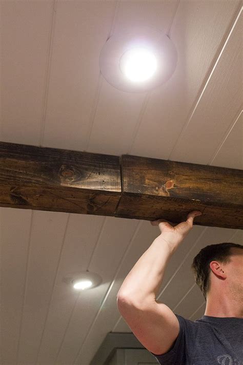 DIY Faux Wood Beam Ceiling Jenna Sue Design Faux Wood Beams Wood