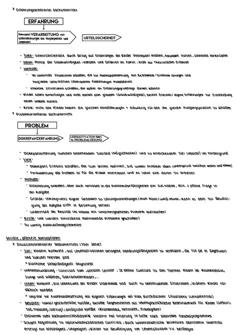 SU2 Didaktik Des Sachunterrichts Zusammenfassung Teil 2 D